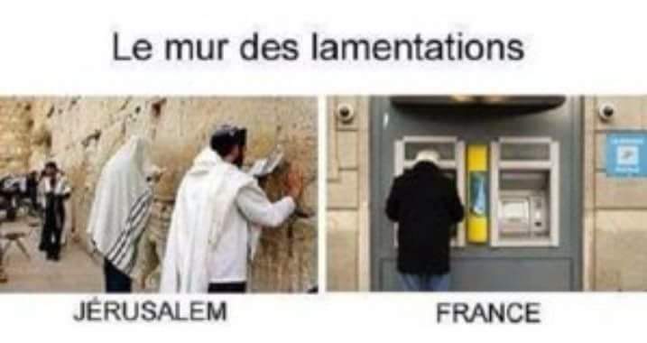 Caricature   le mur des lamentations jérusalem et france