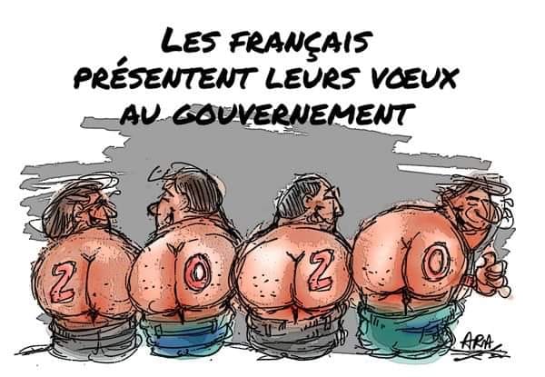 Caricature   les français présentent leurs voeux aux gouvernement