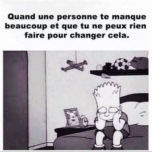 Caricature   quand une personne te manque beaucoup et qu etu n epeux rien faire pour changer cela
