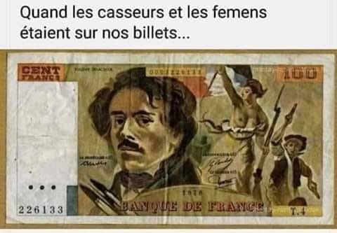 Caricature   revolution   quand les casseurs et les femens étaient sur nos billets