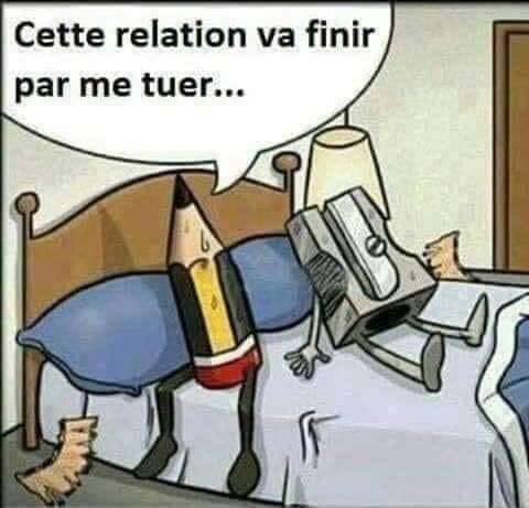 Caricature   sexe   crayon et taile crayon cette relation va me tuer