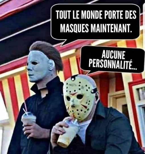 Caricature   tout le monde porte des masques maintenant   aucune personalité