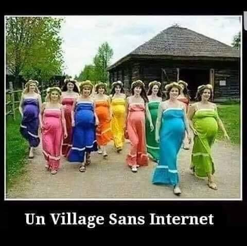 Caricature   un village sans internet