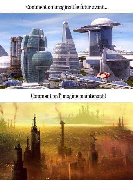 Monde   caricature   comment on imaginait le futur avant et tel qu'il est aujourd'hui