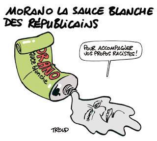 Politique   caricature   morano a la sauce blanche