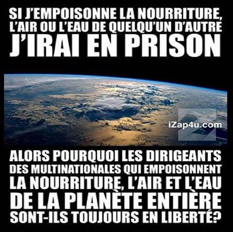 Si J'Empoisonne L'Eau Et L'Air De Quelqu'un Je Vais En Prison Alors Pourquoi Les Multinationales Sont Toujours En Liberté