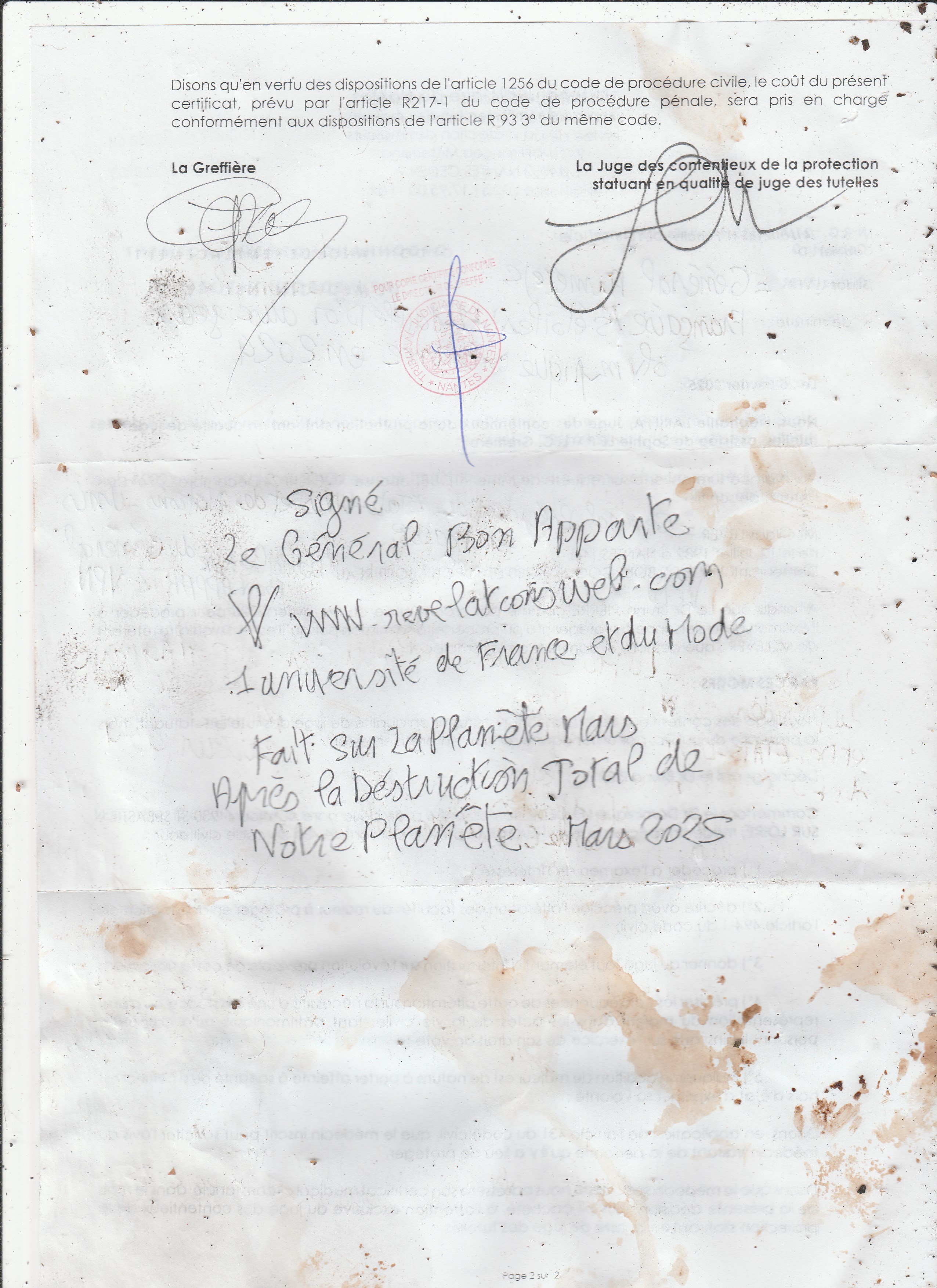 Juge des nano robots=hologramme=machines de guerre mets sous tutelle le présidents des nations unis et des Etats unis et ses machines de Guerre et Lia et + de 100 000 bombes et missiles nuclEaires 2