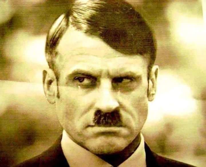Macron   Hitler   double visage